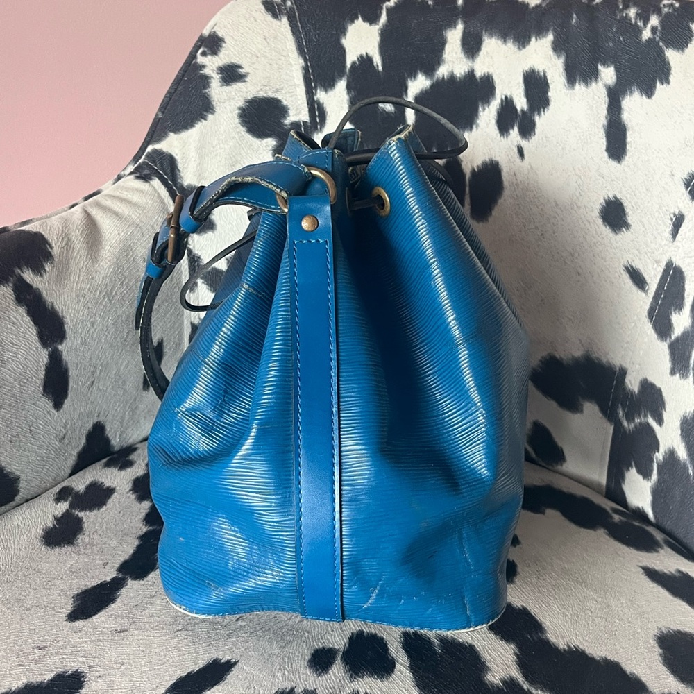 Used Condition- Louis Vuitton Blue Hobo Bag - Picture 5 of 16